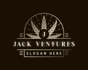 Luxury Marijuana Plant logo design