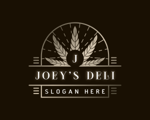 Luxury Marijuana Plant logo design