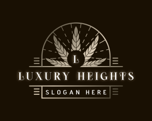 Luxury Marijuana Plant logo design