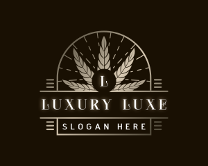 Luxury Marijuana Plant logo design