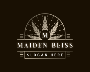 Luxury Marijuana Plant logo design