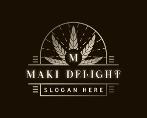 Luxury Marijuana Plant logo design