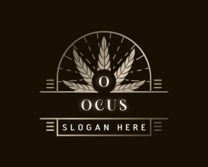 Luxury Marijuana Plant logo design