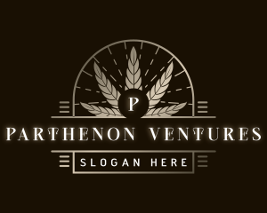 Luxury Marijuana Plant logo design