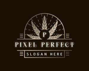 Luxury Marijuana Plant logo design