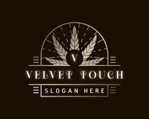 Luxury Marijuana Plant logo design