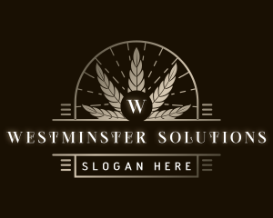 Luxury Marijuana Plant logo design