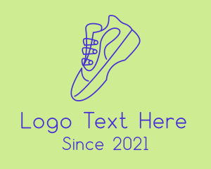 High Cut - Mid Top Sneaker Monoline logo design