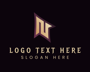 Tricolor - Northwest Cursor Letter N logo design