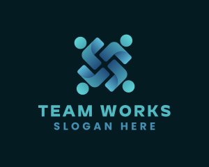 Crew - People Support Community logo design