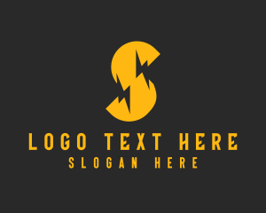 Gold - Lightning Flash Letter S logo design