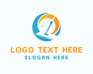 Broom - Mop Cleaning Housekeeping logo design