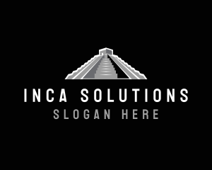 Inca - Mayan Temple Architecture logo design