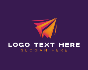 Postal - Paper Plane Origami logo design