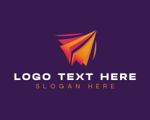 Paper - Paper Plane Origami logo design