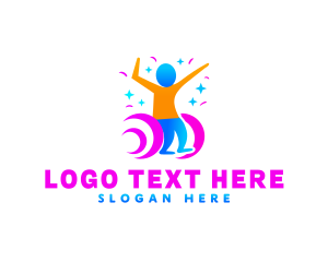 Joy - Disability Human Wheelchair logo design