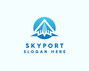 Airport - Air Travel Plane logo design