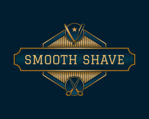 Shave - Barber Razor Scissors logo design