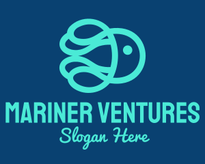 Ocean Marine Jellyfish logo design