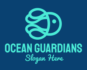 Ocean Marine Jellyfish logo design