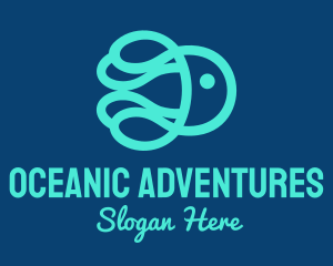 Ocean Marine Jellyfish logo design