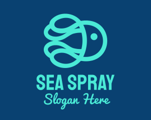 Ocean Marine Jellyfish logo design