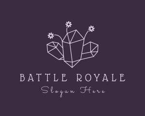 Floral Crystal Gemstone Logo