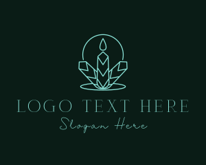 Spa - Leaf Candle Decor logo design