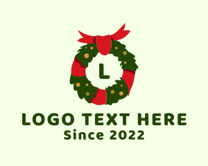 Festive Season - Christmas Wreath Decor logo design