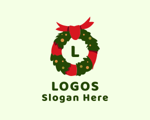 Christmas Wreath Decor Logo