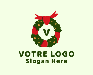 Christmas Wreath Decor Logo