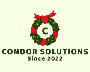 Christmas Wreath Decor logo design