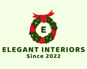 Christmas Wreath Decor logo design