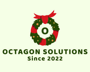 Christmas Wreath Decor logo design