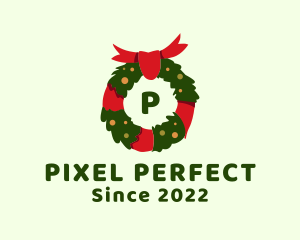 Christmas Wreath Decor logo design