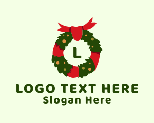 Christmas Wreath Decor Logo