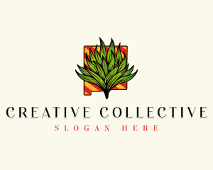 New Mexico Agave Plant Logo