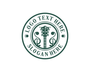 Concert - Music Performer Guitar logo design