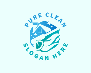 Cleaning Maintenance Pressure Washer logo design