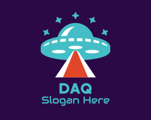 Alien Spaceship UFO Star Logo