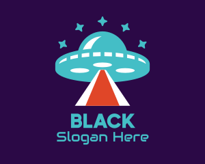Exploration - Alien Spaceship UFO Star logo design