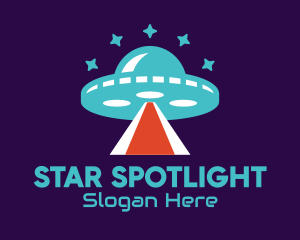 Alien Spaceship UFO Star logo design