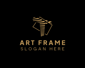 Frame - Stripes Frame Workshop logo design