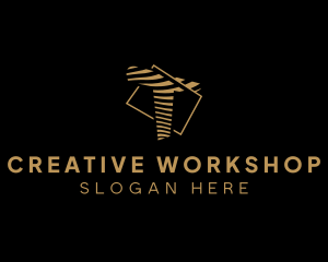 Workshop - Stripes Frame Workshop logo design