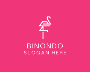 Modern Abstract Flamingo Logo