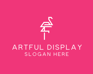 Modern Abstract Flamingo logo design