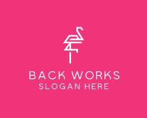 Modern Abstract Flamingo logo design