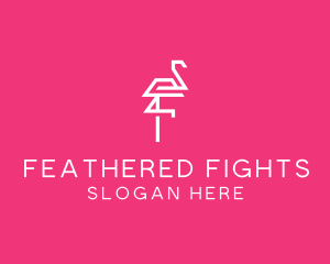 Modern Abstract Flamingo logo design