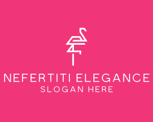 Modern Abstract Flamingo logo design