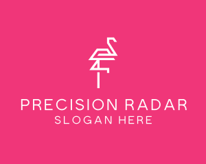 Modern Abstract Flamingo logo design